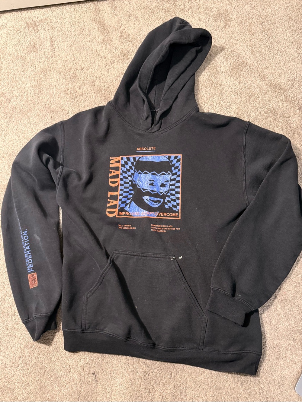 PewDiePie Mad Lad Graphic Black Hoodie